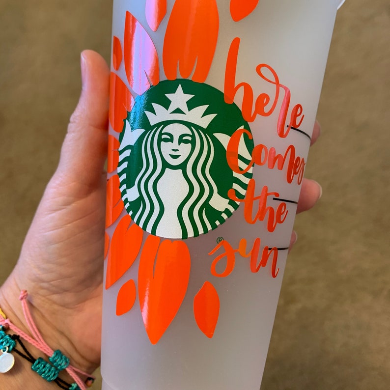 Download Sunflower SVG for Starbucks Cold Cups Here Comes the Sun ...