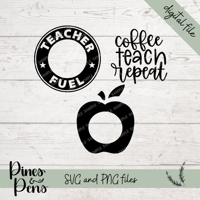 Download Teacher Fuel & Apple SVG Cut File Gifts for Teachers Teacher | Etsy