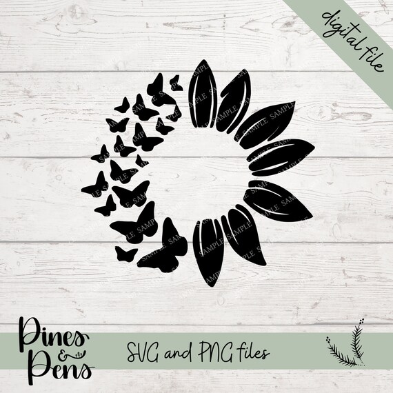 Download Sunflower Butterfly SVG Design for Starbucks Cold Cups ...