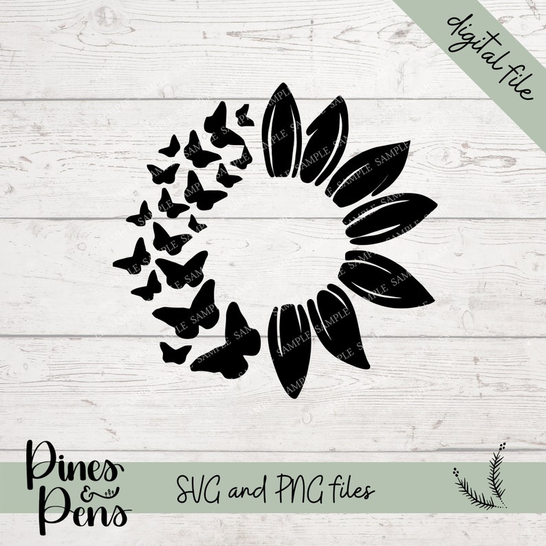 Download Sunflower Butterfly SVG Design for Starbucks Cold Cups ...