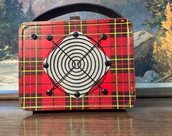 Plaid lunchbox portable 8w bluetooth speaker