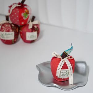Handmade Patchwork Apple Pincushion | Textile Home Decor
