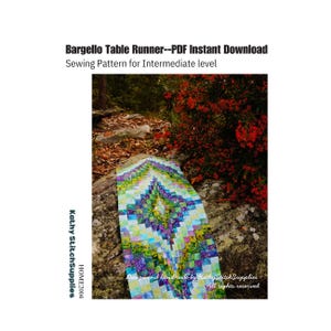 Bargello Table Runner Quilt Pattern – Modern Geometric Decor (PDF Download)