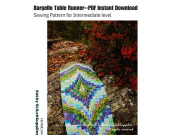 Patrón de camino de mesa Bargello: Decoración geométrica moderna (Descarga PDF)