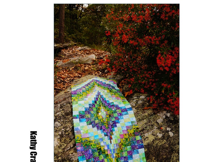 Sewing Pattern for Intermediate--Vintage bargello table runner-- PDF Instant download