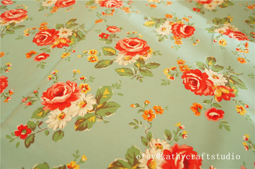 Half yardSewing lightweight cotton canvas fabricvintage large scale