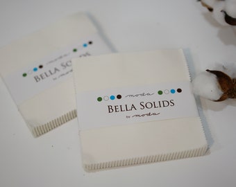 Precuts all white--charm pack 12.5cm*12.5cm--bella solids--by Moda