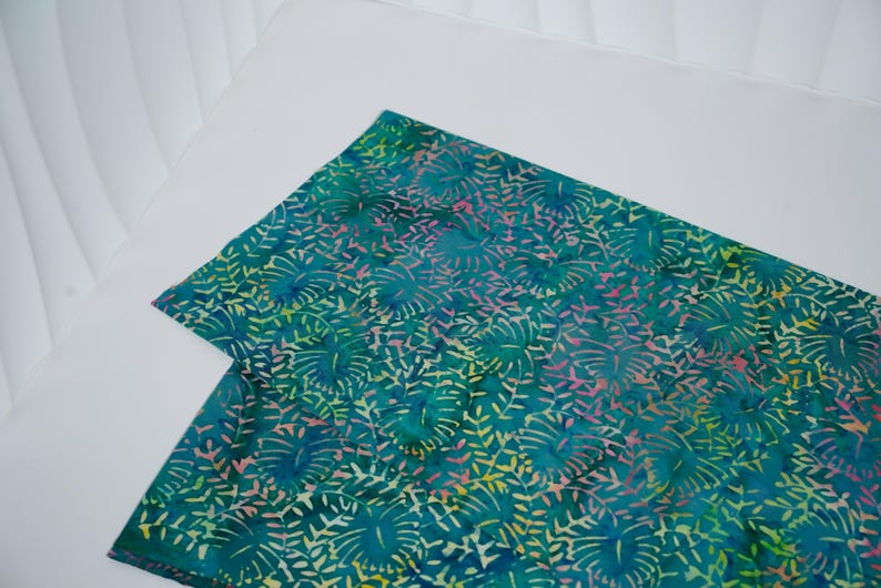 Rainforest Symphony Batik Fat Eighth Bundle or Half Yard, 100% Cotton, Applique Material #9 - Half Yard