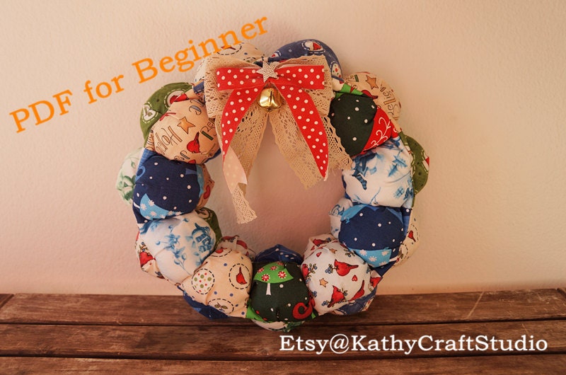 Sewing Pattern for Beginnerfabric Wreath Puff Stylechristmas Home