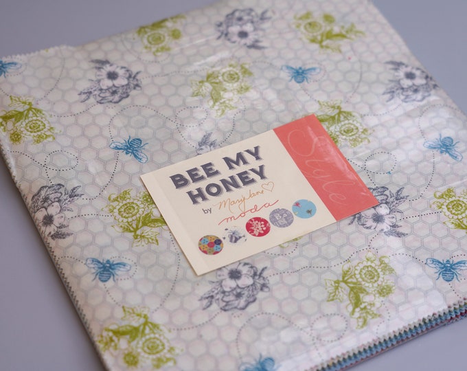 Precut layer cake cotton fabric--Bee my honey--by Moda