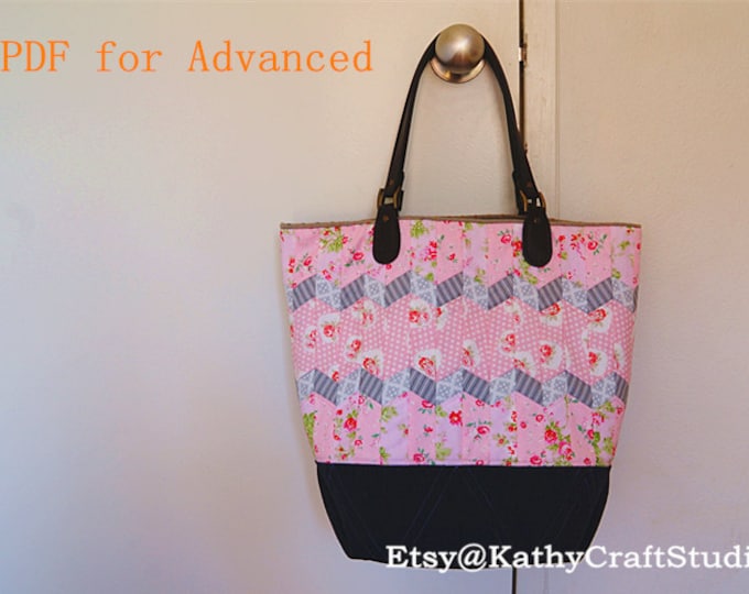 Sewing pattern for advanced leverl--Seminole patchwork bag-- PDF Instant download