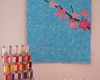 Handmade fiber art/quilting/--cherry blossom--customized products