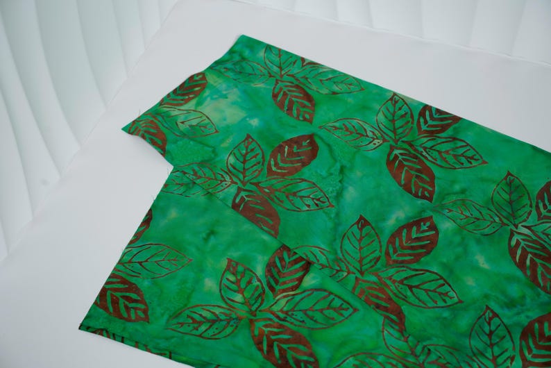 Rainforest Symphony Batik Fat Eighth Bundle or Half Yard, 100% Cotton, Applique Material #8 - Half Yard