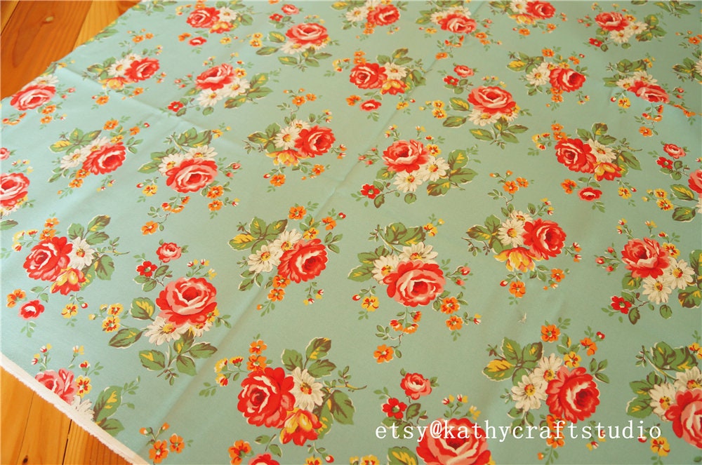 Half yardSewing lightweight cotton canvas fabricvintage large scale