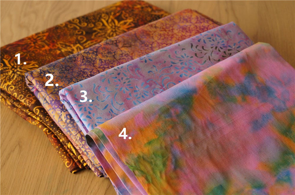 Bali Batik Taupe Fabric Hand Dyed Botanical FQ