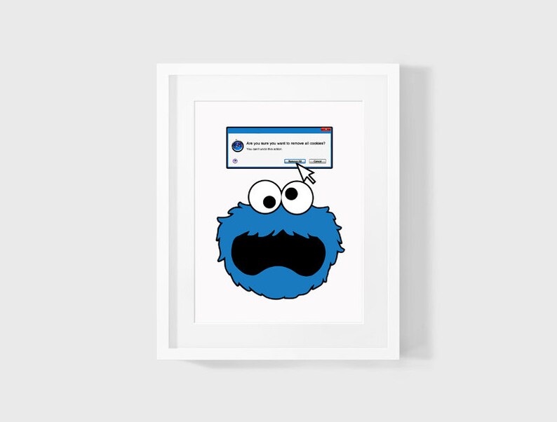 Remove All Cookies Digital Download Cookie Monster Wall Art Etsy