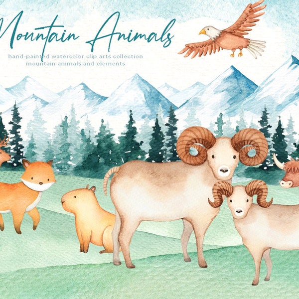Mountain Animals Etsy