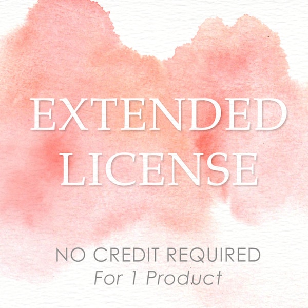 EXTENDED LICENSE No Credit required / Single product