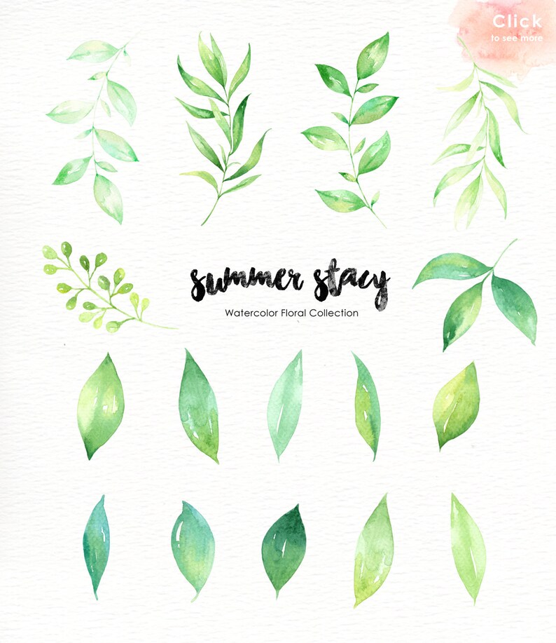 Summer Stacy Watercolor clipart, Romantic wedding, mint green, tender green branches, wedding invitation, peonies, rose flowers, DIY, floral image 3