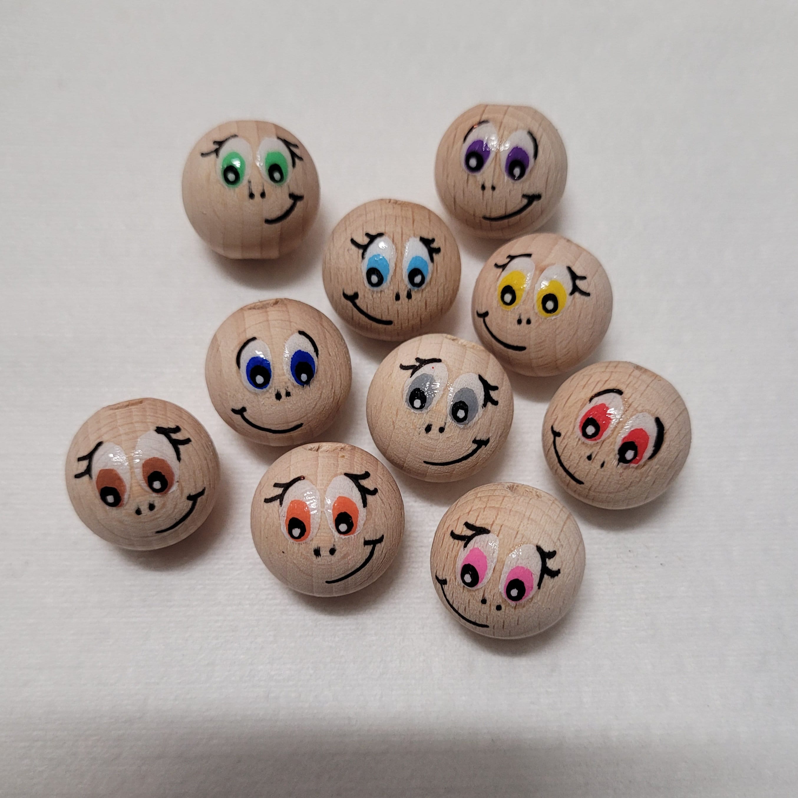 Hellery Holzkugeln 5 Stück 4cm - Massive Bastelkugeln Unbehandelt Zum Bemalen