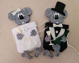 Mäuse zur Hochzeit, Geldgeschenke, Mäusepaar