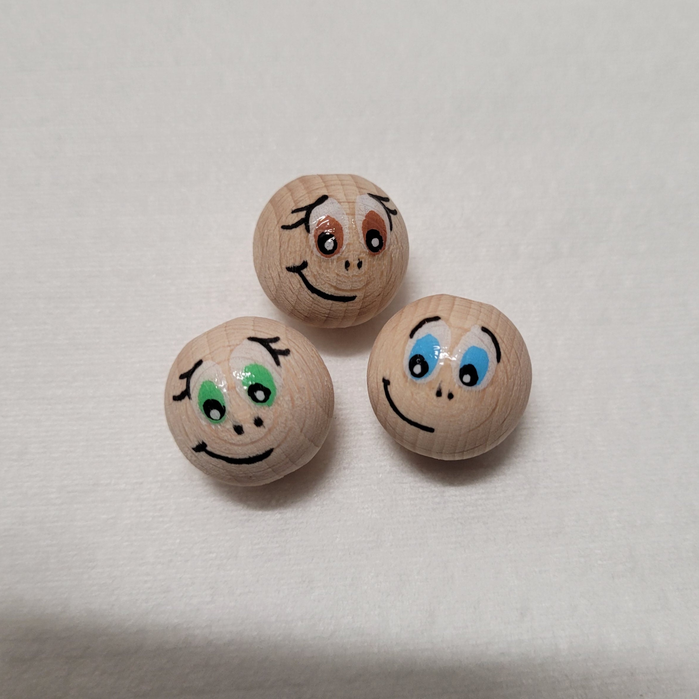 Lot De 5 Boules En Bois Non Peintes, Boules Décoratives Faites à La