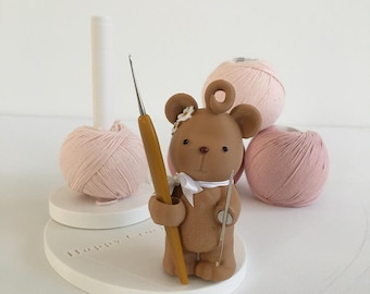 Yarn Station Crochet Organizer, Knitting Yarn Holder Stand, 3D Printed Yarn Spinner, Custom Name Option