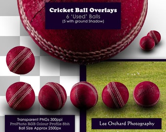 Sports Ball Overlay : 'Used' Cricket Ball Transparent PNG