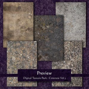 Large Digital Textures : Concrete Vol 3 Digital Paper / Digital Background image 2