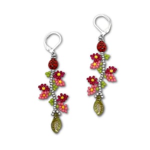 Secret Garden Seed Beaded Earring Pattern