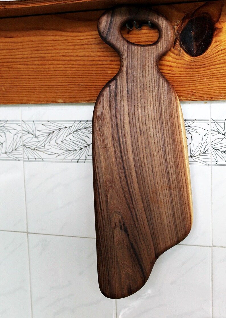 Large Handle Cutting Board Housewarming Gift Natural Wood Etsy