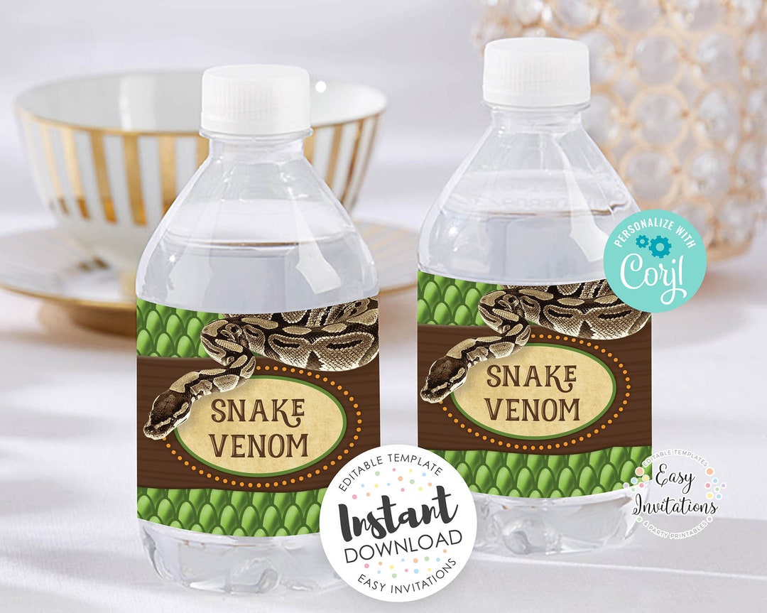 Snake Birthday Party Reptile Party Supplies Snake Party Etsy
