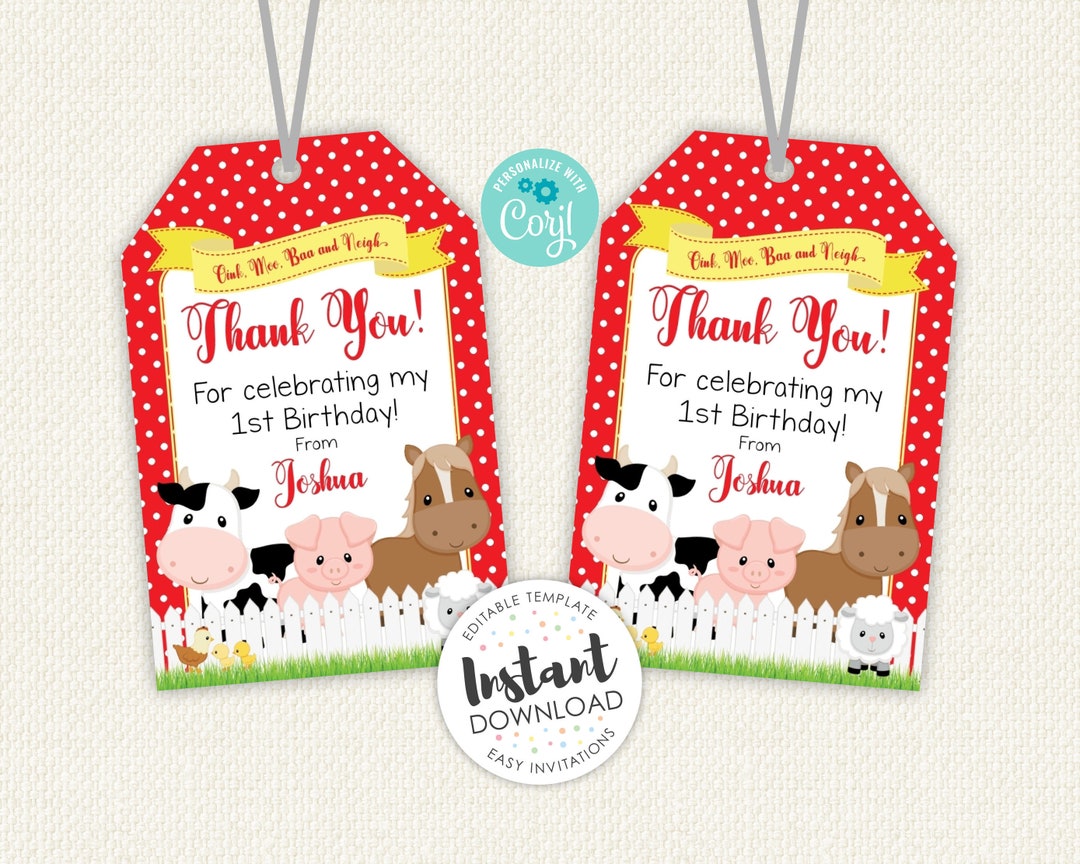 Farm Favor Tags [INSTANT DOWNLOAD] - My Store