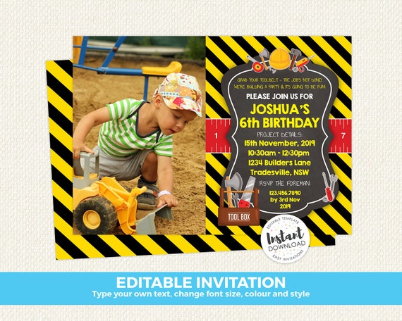 tool birthday invitation tool birthday party tool invitations tool invitation download construction invite editable editable invitation tool birthday party