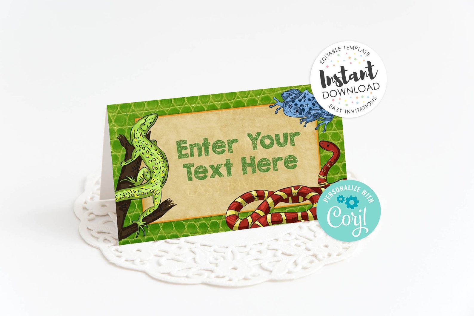 Reptile Food Labels Reptile Food Tent Editable Food Signs | Etsy