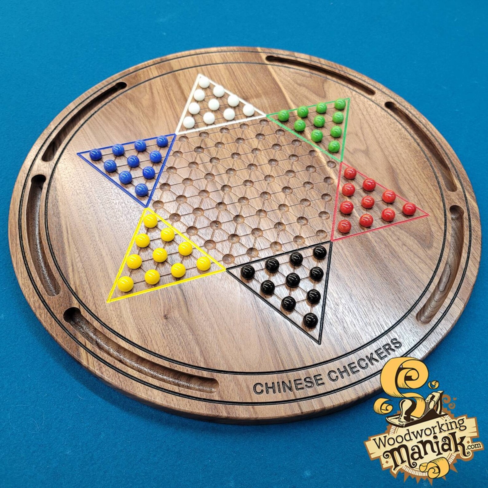 Chinese Checkers w/ Marble Storage Etsy