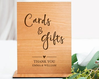 Wooden Laser Engraved Wedding Sign Personalised Cards & Gifts Sign