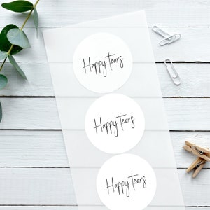 Glänzende weiße Aufkleber, wunderliche, Freudentränen Aufkleber Hochzeit, Hochzeitsaufkleber