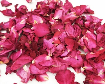 Umweltfreundliche wärmegetrocknete Rosenblüte Konfetti getrocknete Blütenblätter 100% natürliches Hochzeitskonfetti biologisch abbaubare Love Affair Crimson Red