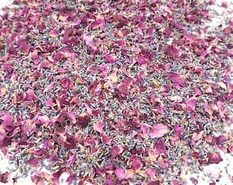 Eco-Friendly Lavender & Rose Petal Confetti Dried Flower Petals 100% Natural Wedding Confetti Biodegradable Old Romantic