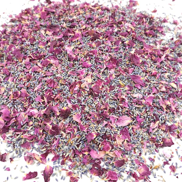 Eco-Friendly Lavender & Rose Petal Confetti Dried Flower Petals 100% Natural Wedding Confetti Biodegradable Old Romantic