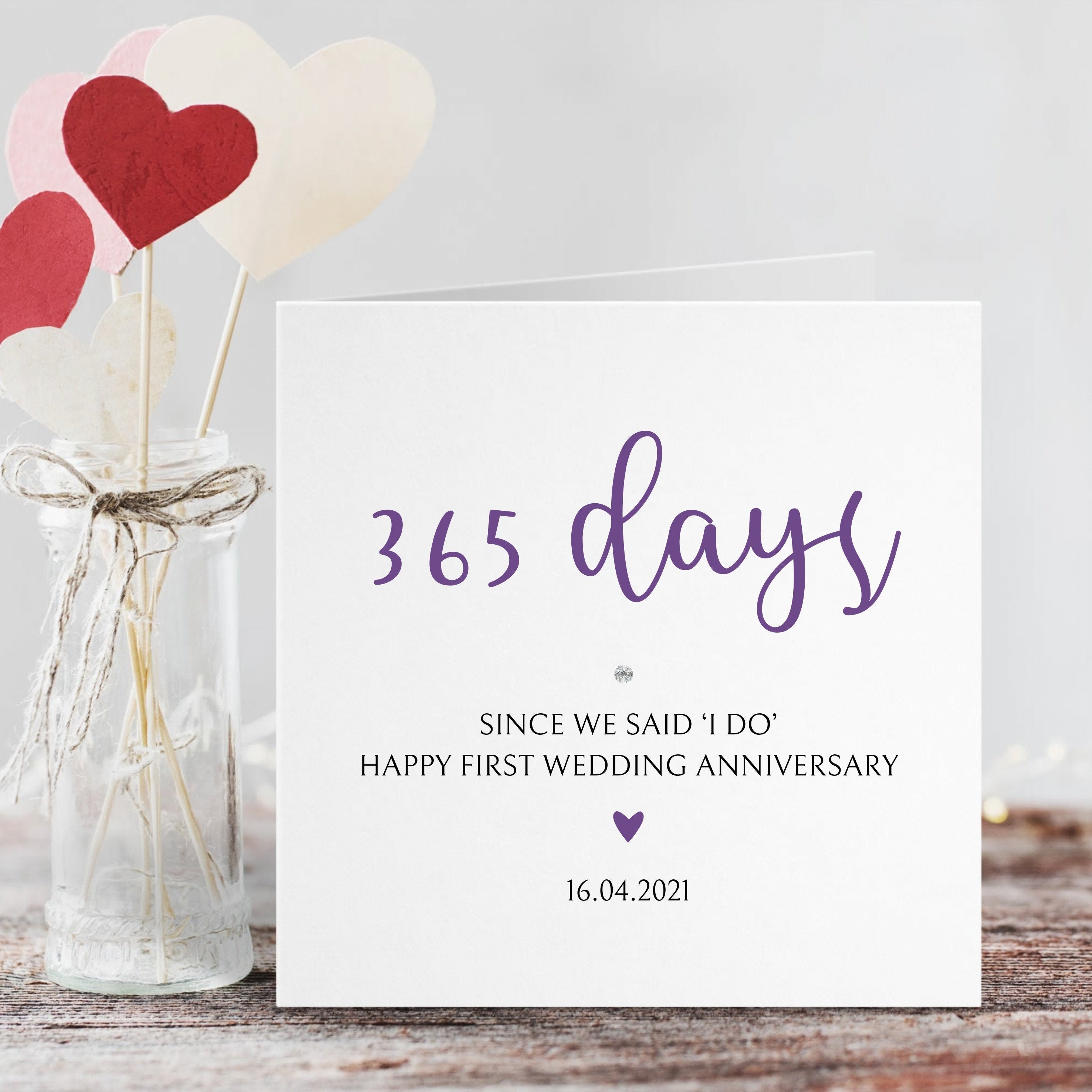365 Days Since We Said I Do” First Wedding Anniversary Calendar