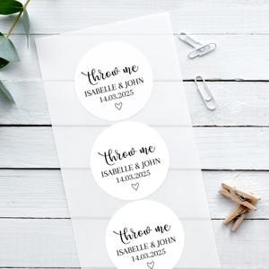 Glänzende weiße Hochzeitsaufkleber, Romantische Hochzeitsaufkleber, personalisierte Aufkleber, Hochzeitsaufkleber, Konfettiaufkleber, Benutzerdefinierte Aufkleber