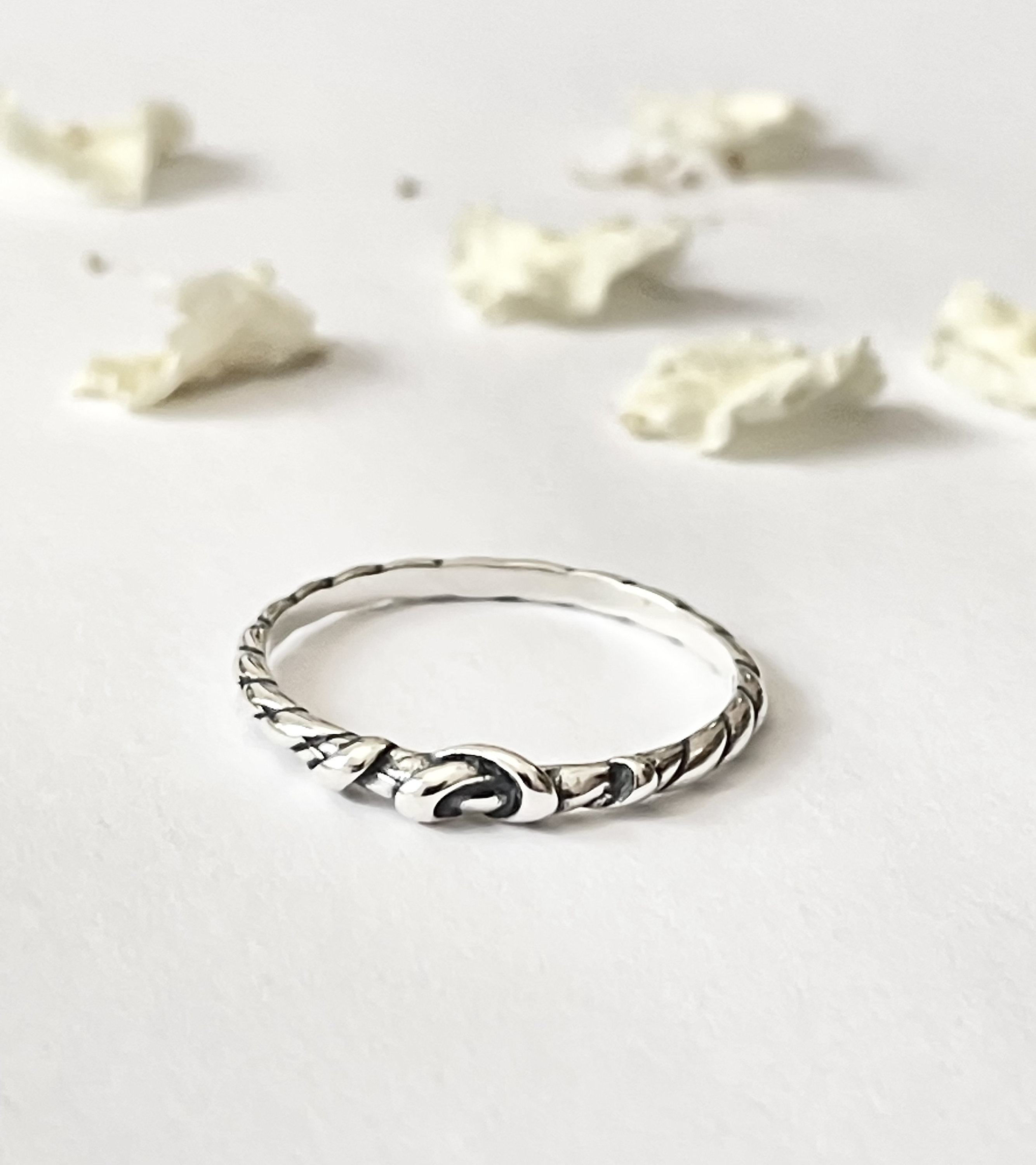 アクセサリー Vintage Silver Twist Edge Ring 925 925 Sterling Silver Diamond Engagement Ring, Twisted Wave