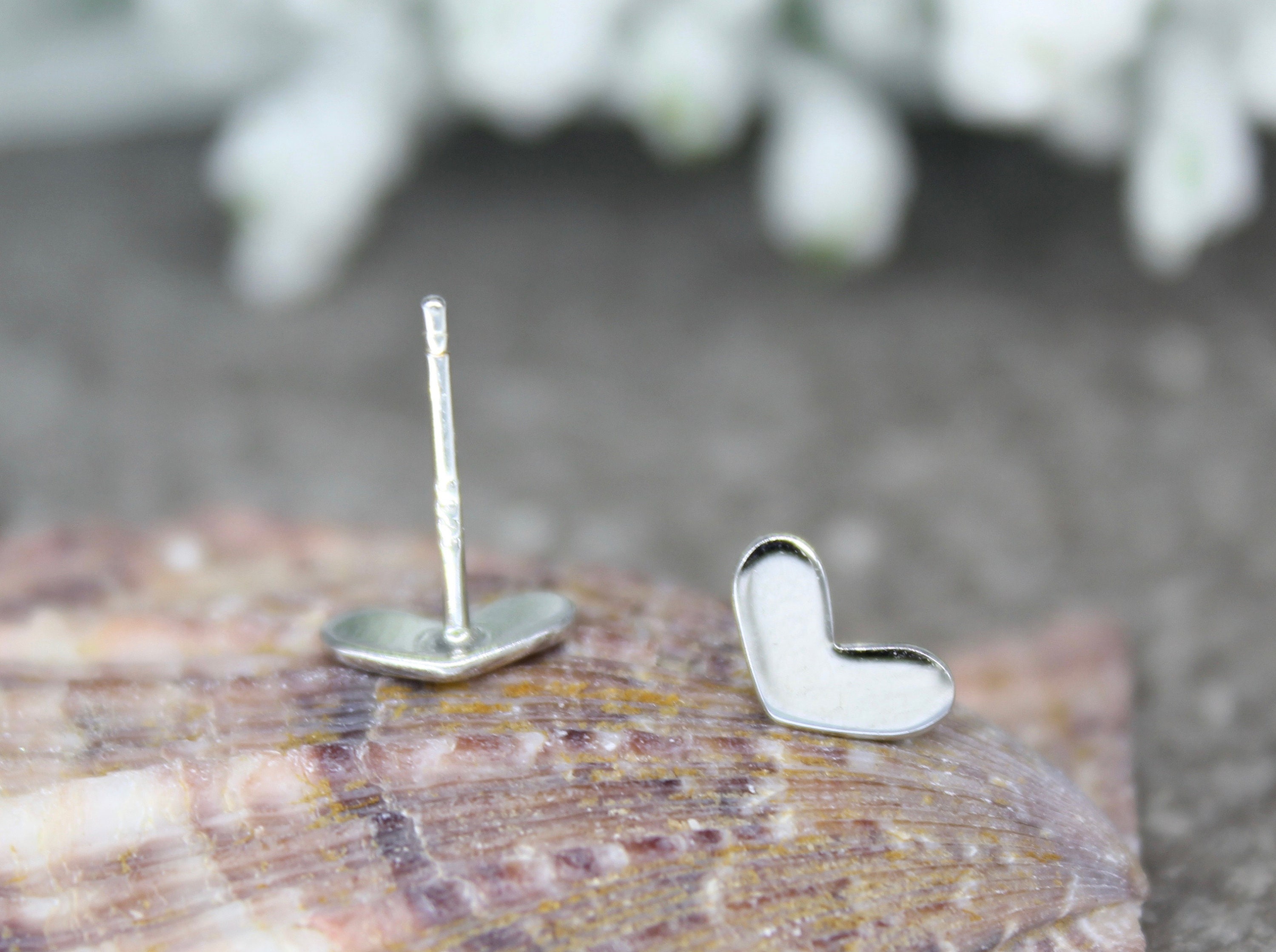 Silver Charm 925 Sterling Silver Heart To Heart Stud Earrings – Crystal & Cubic Zirconia – Stackable Clip-Ons For Women