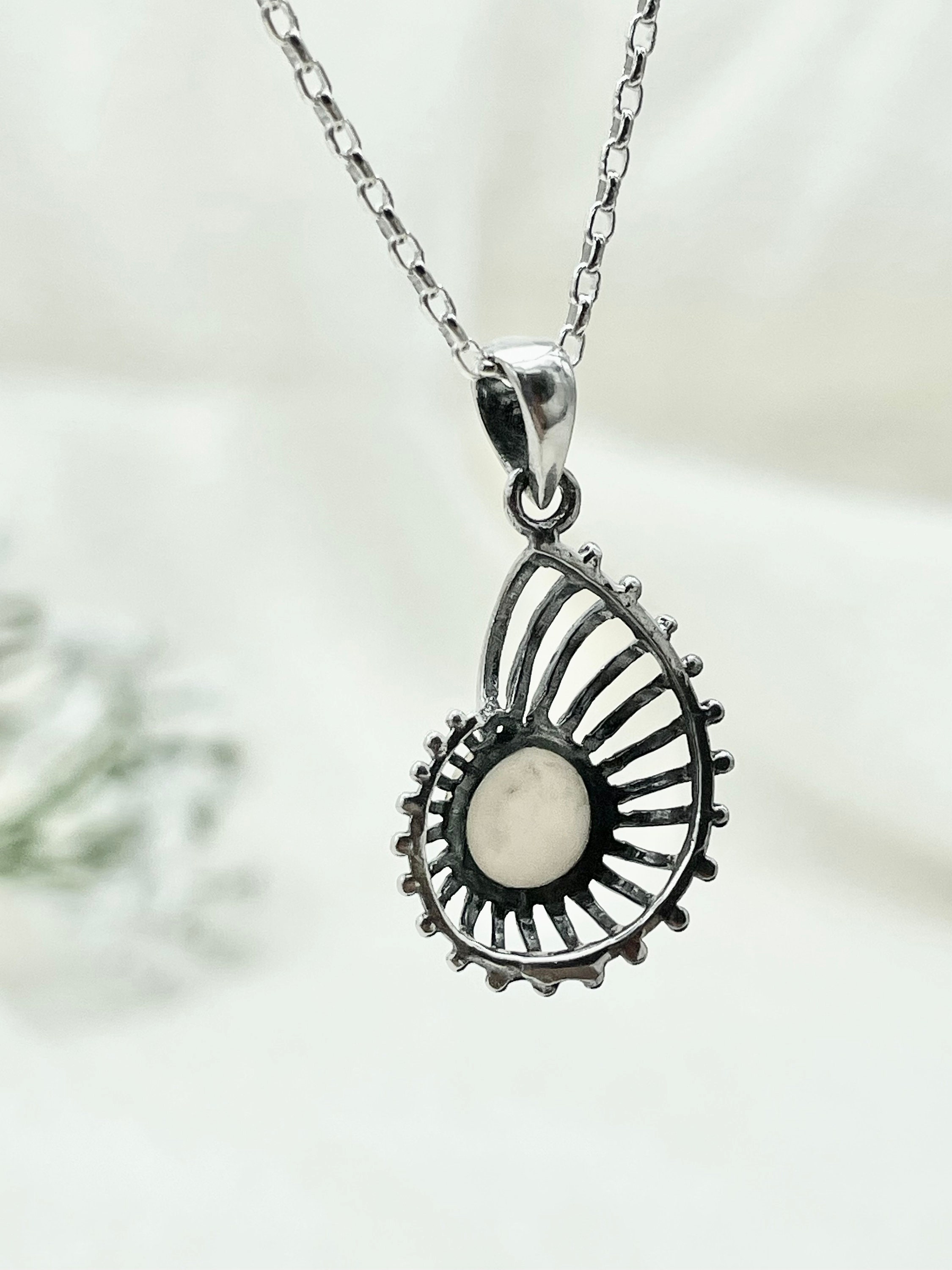 Set di collana con abalone e peridoto: bracciale in argento sterling, catena lunga - Italia