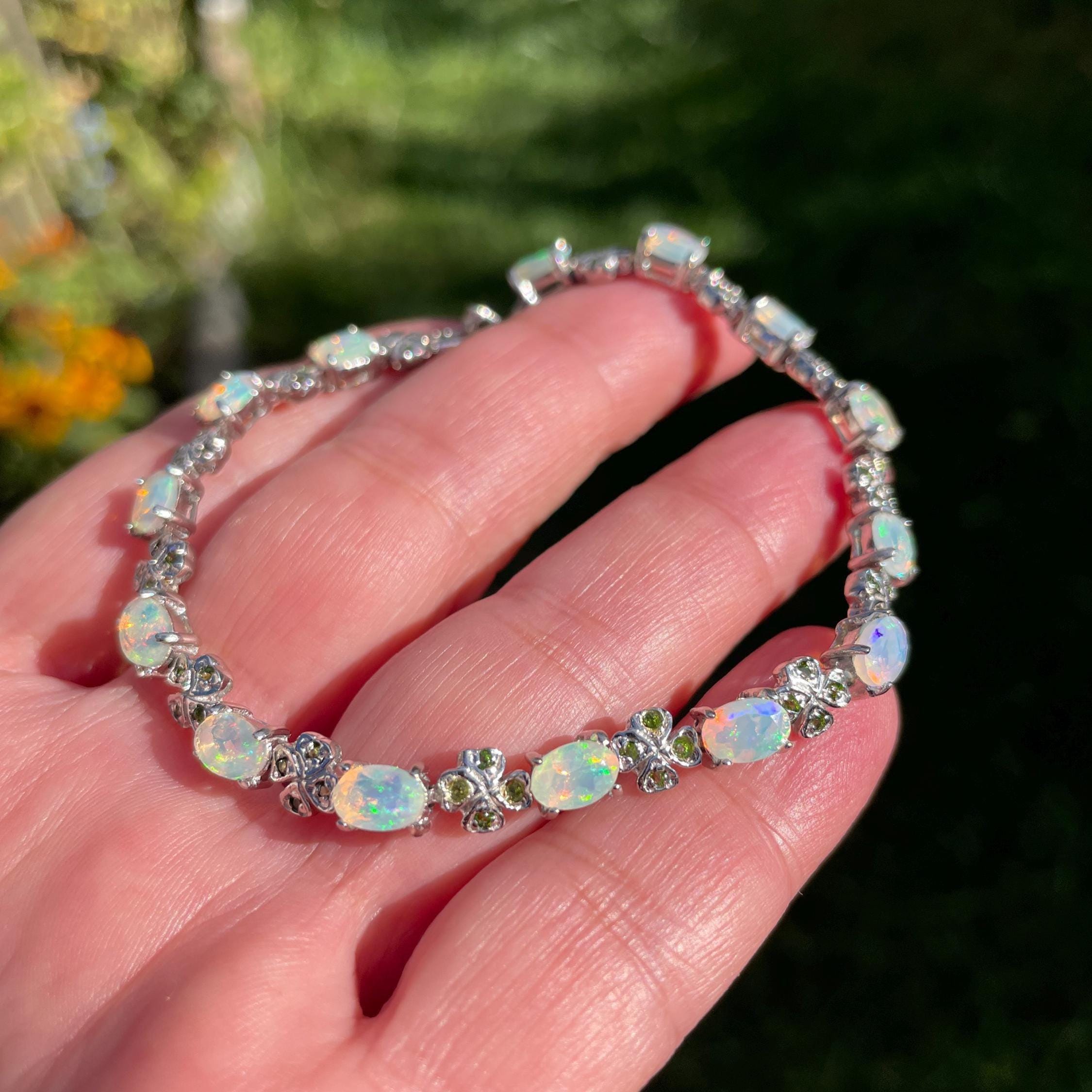 Unique Clover Natural Ethiopian Opal Chrome Diopside 8