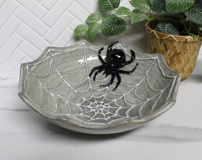 Pottery Halloween Bowl Hand Made Ceramic Large Bowl With Etsy