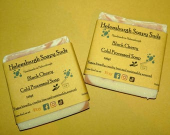 Black Cherry Cold Process Soap: Fruity Sweet Scent