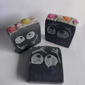 LIMITED EDITION Soot Sprite themed soap, Baby Powder cold process soap | vegan friendly | anime soap,